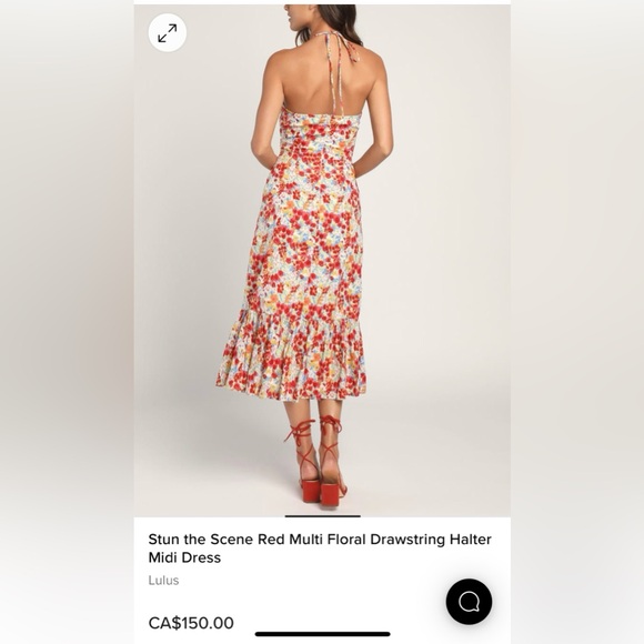Lulus Floral Halter Dress - size M - Picture 2 of 7